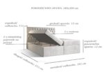 Łóżko Boxspring Z Kryształkami 180x200 Kontynentalne + 2 Pojemniki Na Pościel + 2 Materace Bonell - Wybór Kolorów - VERA