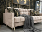 Wygodna Sofa Z Funkcją Spania 220X96X78 CM Rozkładana Kanapa 3 Osobowa - Pikowane Meble Wypoczynkowe + Pianka HR45 + Sprężyny Bonell - AURA