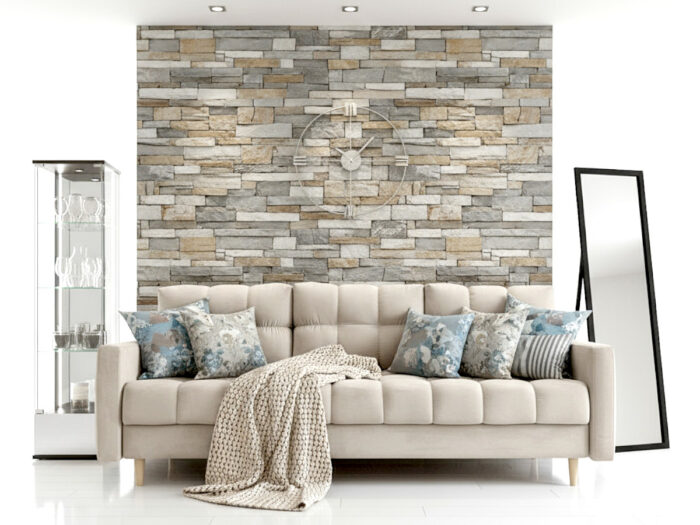 Wygodna Sofa Z Funkcją Spania 220X96X78 CM Rozkładana Kanapa 3 Osobowa - Pikowane Meble Wypoczynkowe + Pianka HR45 + Sprężyny Bonell - AURA