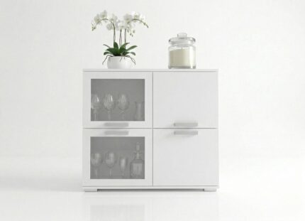 Biała komoda 90 cm Trend 2 przodem