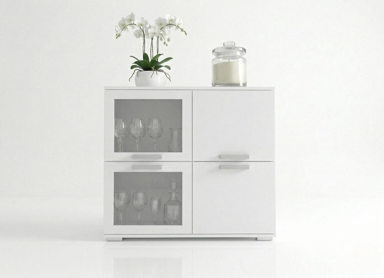 Biała komoda 90 cm Trend 2 przodem