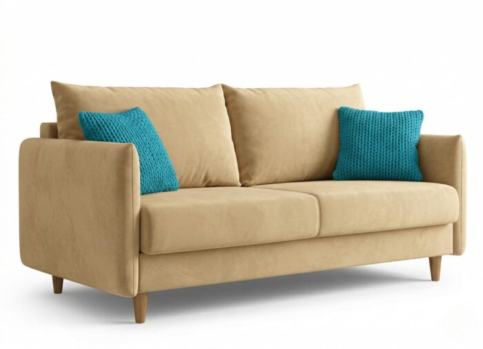 Sofa Rozkładana Karo 225 cm białe tło