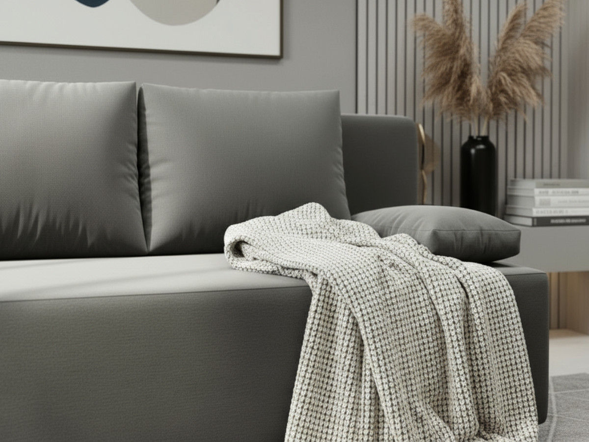 Mała Kanapa Rozkładana 202 CM Sofa Młodzieżowa Wolnostojąca Na Sprężynach Bonellowych + Wybór Kolorów - LIZA