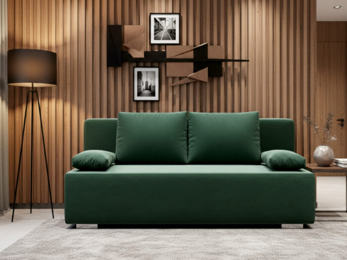 Mała Kanapa Rozkładana 202 CM Sofa Młodzieżowa Wolnostojąca Na Sprężynach Bonellowych + Wybór Kolorów - LIZA