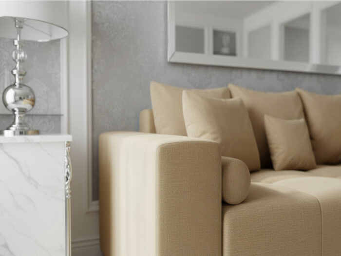4-Osobowa Kanapa 265 CM Sofa Rozkładana Wolnostojąca Na Sprężynach Bonellowych + Wybór Kolorów - TILIA