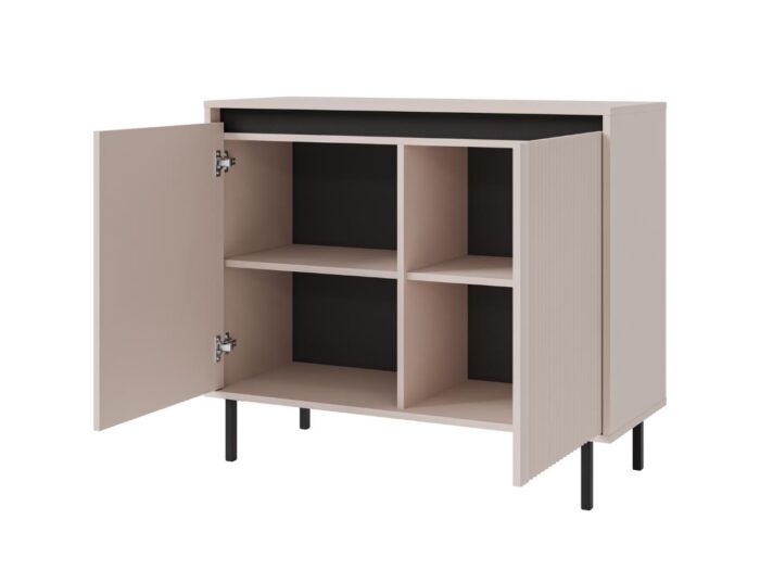 Komoda 2-Drzwiowa 100 cm Rocco 01 Beż Piaskowy wnętrze Osaka