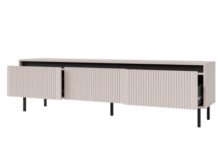 Komoda RTV 179 cm Rocco 07 Osaka beż piaskowy otwarta