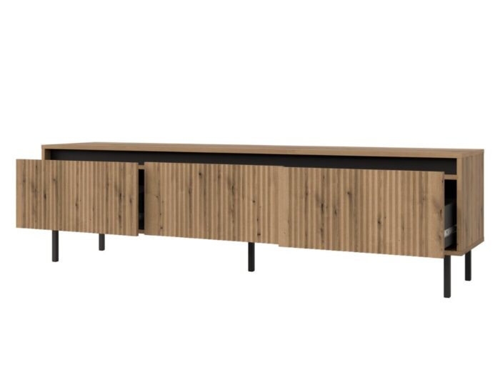 Komoda RTV 179 cm Rocco 07 Osaka dąb evoke otwarta