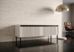 Komoda RTV 140 cm Rocco 05 Osaka beż piaskowy bokiem