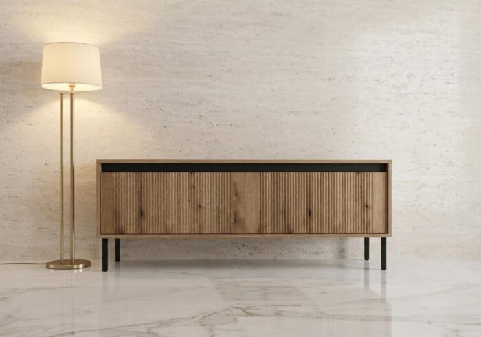 Komoda RTV 140 cm Rocco 05 Osaka dąb evoke
