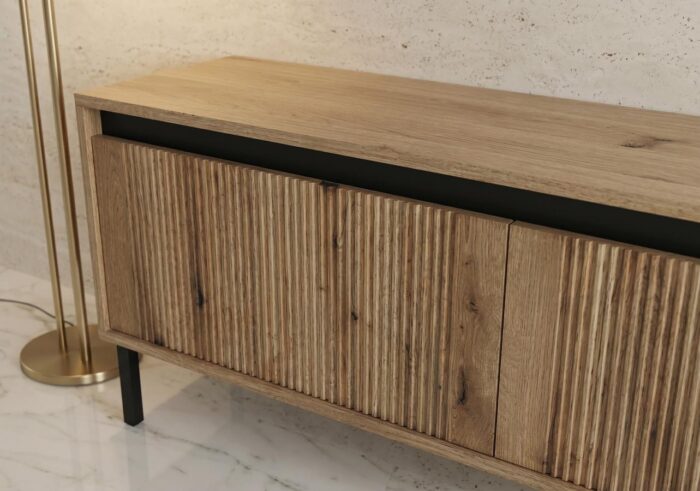 Komoda RTV 140 cm Rocco 05 Osaka dąb evoke detale