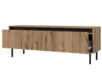 Komoda RTV 140 cm Rocco 05 Osaka dąb evoke otwarta