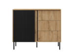 Komoda Z Lamelami Arras 05 100x80 cm białe tło