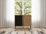 Komoda Z Lamelami Arras 05 100x80 cm aranżacja