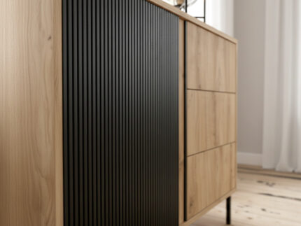 Komoda Z Lamelami Arras 05 100x80 cm detale