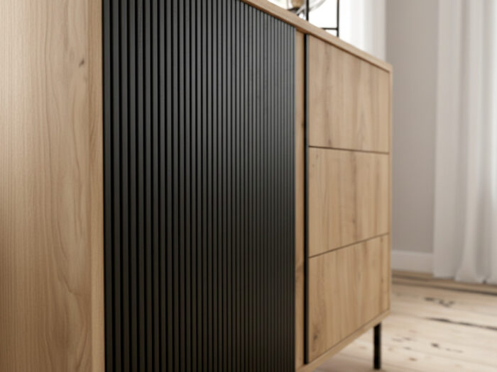 Komoda Z Lamelami Arras 05 100x80 cm detale