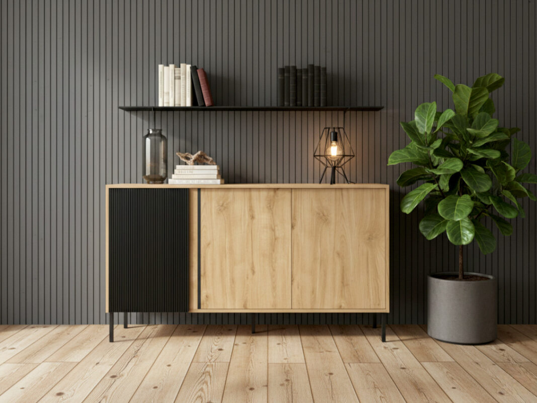 Komoda Z Lamelami Arras 02 145x80 cm aranżacja