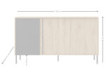 Komoda Z Lamelami Arras 02 145x80 cm wymiary