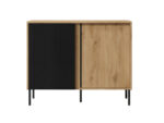 Komoda Z Lamelami Arras 04 100x80 cm białe tło