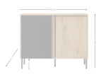 Komoda Z Lamelami Arras 04 100x80 cm wymiary