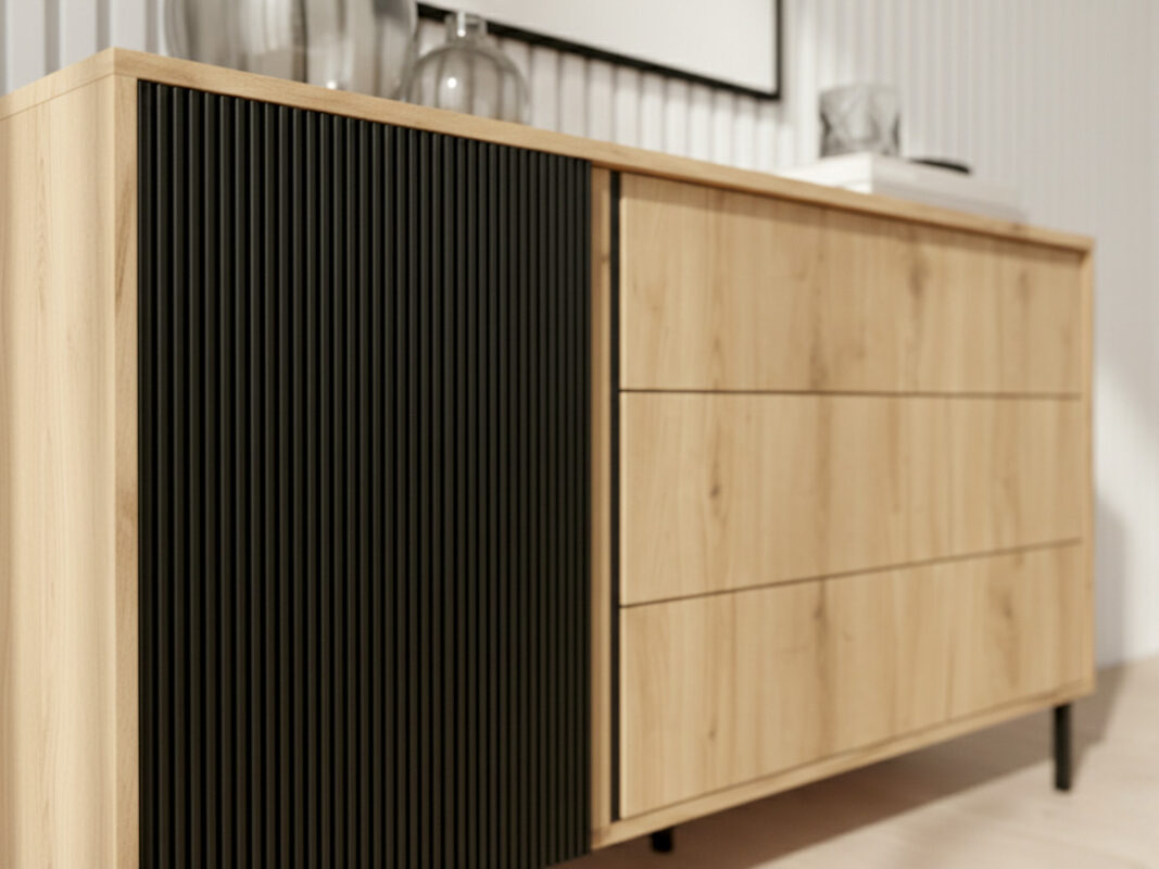 Komoda Z Lamelami Arras 03 145x80 cm detale