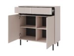 Nowoczesna Komoda 100 cm Rocco 02 Osaka Beż piaskowy otwarta