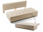 Kanapa Rozkładana 202 CM 3-Osobowa Sofa Młodzieżowa Bez Boków Wolnostojąca Na Sprężynach Bonellowych + Wybór Kolorów - VIKKA