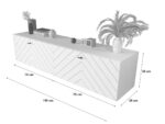 Meble RTV 150 CM - 2 Szafki Wiszące Modułowe + Fronty Frezowane W Styl Jodełki - RIO - OFERTA MAGAZYNOWA - WYSYŁKA 24H