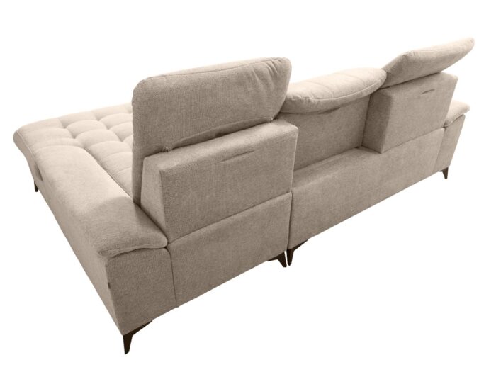 Ujęcie tapicerowane plecy wolnostojący narożnik nowoczesny 257x172 cm COMO