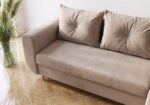 Narożnik Z Funkcją Spania Dayton 242x145 cm beżowy