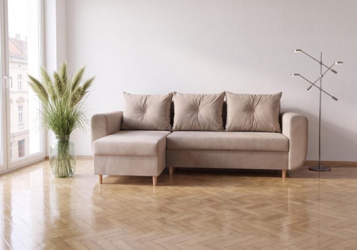 Narożnik Z Funkcją Spania Dayton 242x145 cm do salonu