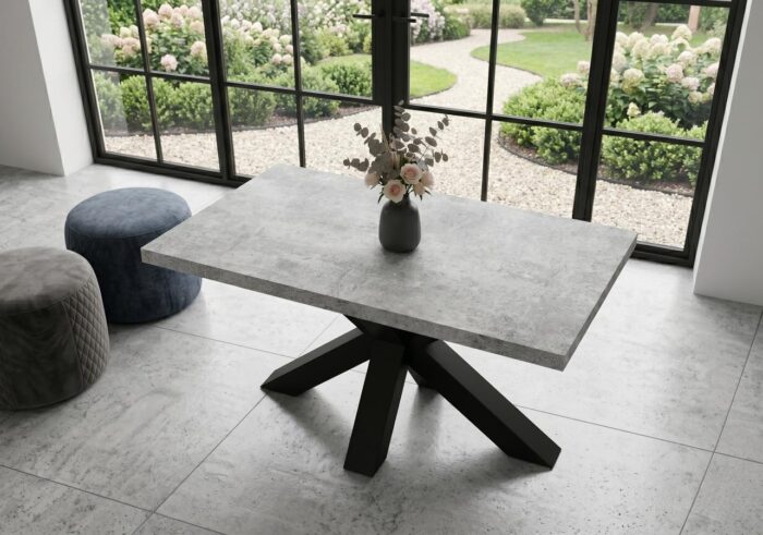 Ława loft 90x60 cm Brooklyn w kolorze beton jasny