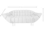 Nowoczesna Sofa 2-Osobowa 200 CM + Designerska Pikowana Kanapa Do Salonu + Wysokie Metalowe Nóżki - CLOUD