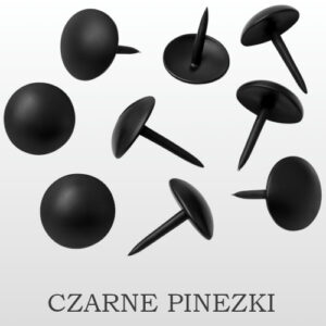 PODLOKIETNIKI + DÓŁ KANAPY - OZDOBIONE CZARNYMI PINEZKAMI