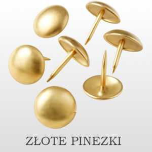 PODLOKIETNIKI + DÓŁ KANAPY - OZDOBIONE ZŁOTYMI PINEZKAMI