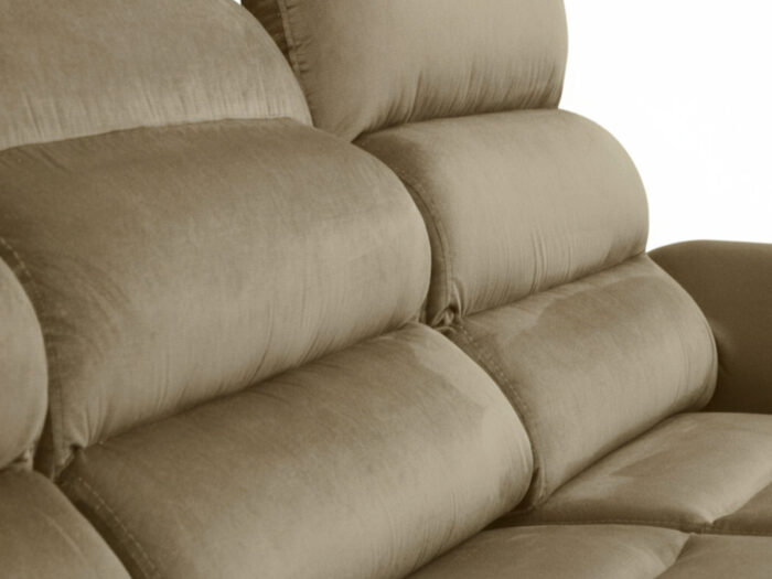 Wygodna Sofa 3 Osobowa 238 CM Rozkładana Kanapa + Regulowane Zagłówki Oraz Podłokietniki + Sprężyna Falista Pianka Wysokoelastyczna - ALBA