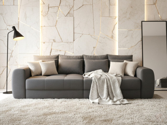 Duża Kanapa 300 CM Sofa 4 Osobowa Wolnostojąca Na Sprężynach Bonellowych + Wybór Kolorów - ATENA