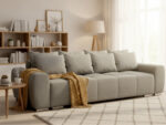 Duża Kanapa 265 CM Sofa 3 Osobowa Wolnostojąca Na Sprężynach Bonellowych + Wybór Kolorów - ATENA