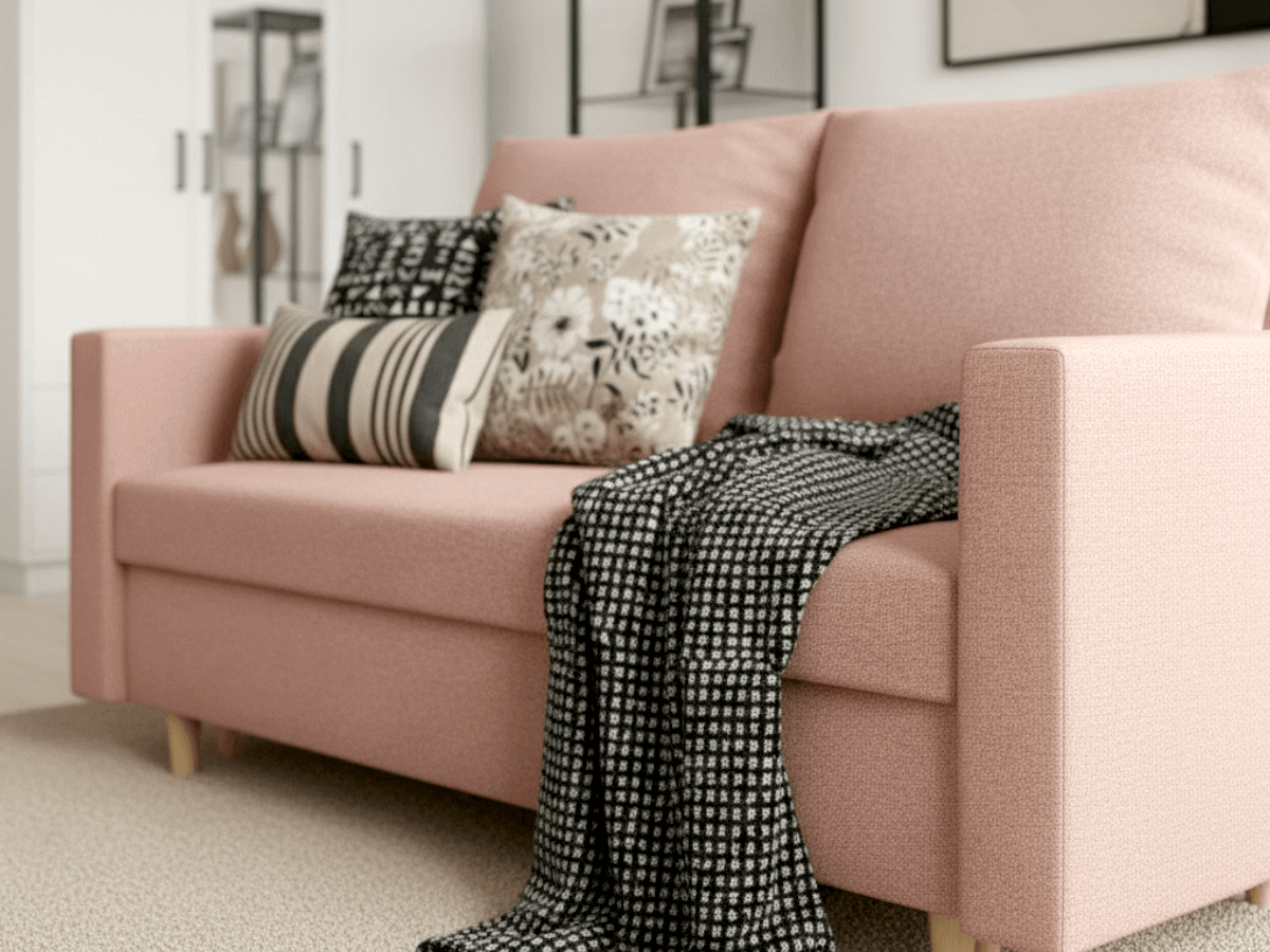 sofa-kanapa-rozkladana-w-stylu-skandynawskim-prosta-klasyczna-z-funkcja-spania-pojemnikiem-wersalka-DALLAS-zb Dwuosobowa Sofa 155 CM Mała Kanapa Rozkładana Z Pojemnikiem + Sprężyny Bonell Pianka T30 + Wybór Kolorów DALLAS