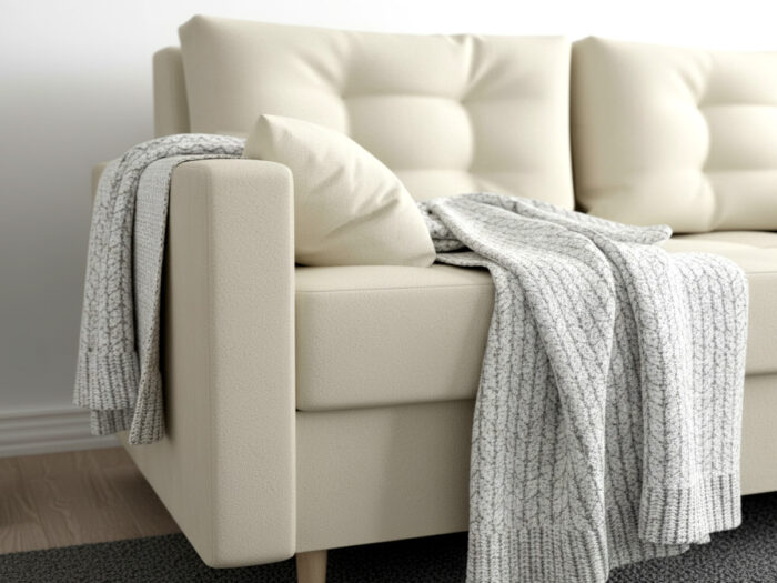 Dwuosobowa Kanapa 155 CM Mała Sofa Rozkładana Z Pojemnikiem + Sprężyny Bonell Pianka T30 + Wybór Kolorów TEMPE - obrazek 4