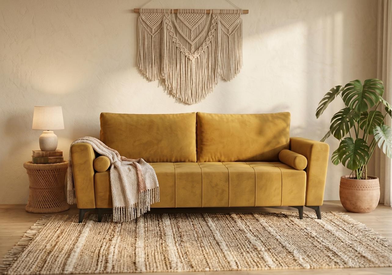 sofa-rozkladana-cortina-235-cm-przodem-3-osobowa Sofa Z Funkcją Spania Cortina 235 cm przodem w aranżacji