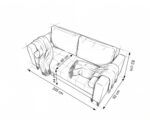 Sofa Z Funkcją Spania Cortina 235 cm wymiary