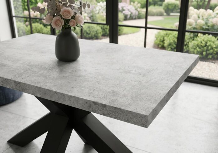 Stolik Kawowy 90x60 cm Brooklyn blat o grubości 36 mm beton jasny