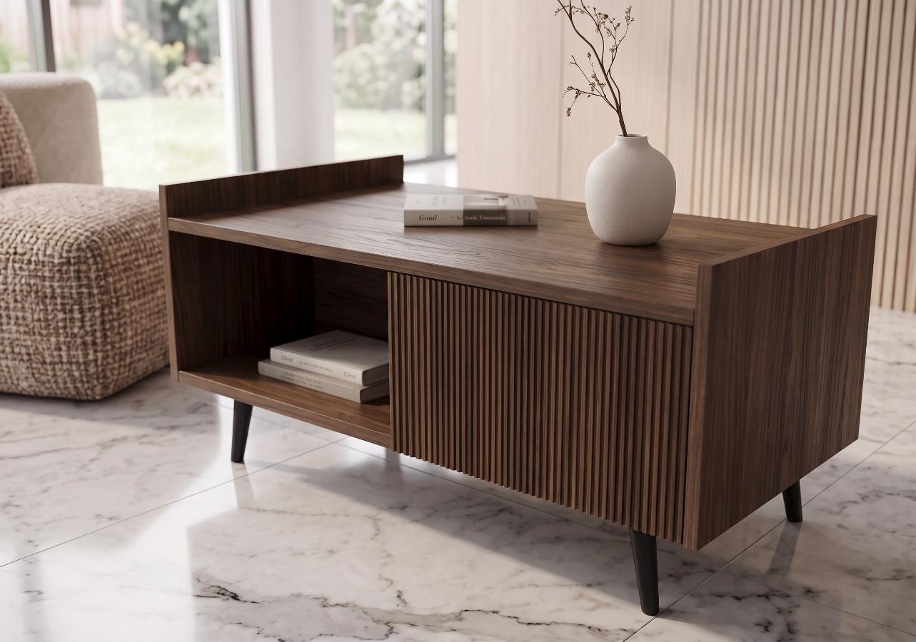 stolik-kawowy-100x45-cm-mid-century-prl-vesper-09-ademo-orzech-z-lamelami Stolik Kawowy 100x60 cm Vesper 09 Ademo meble-projekt ława ryflowana
