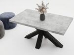 Stolik Kawowy 90x60 cm Brooklyn | Podstawa Typu Pająk | Blat Beton Jasny