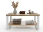 Stolik kawowy 90x60 cm Soho przodem w industrialnym wnętrzu