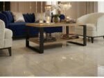 Stolik kawowy Loft 90x60 cm Soho z półką w salonie glamour