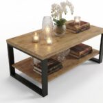 Stolik kawowy Loft 90x60 cm Soho z czarnymi nogami