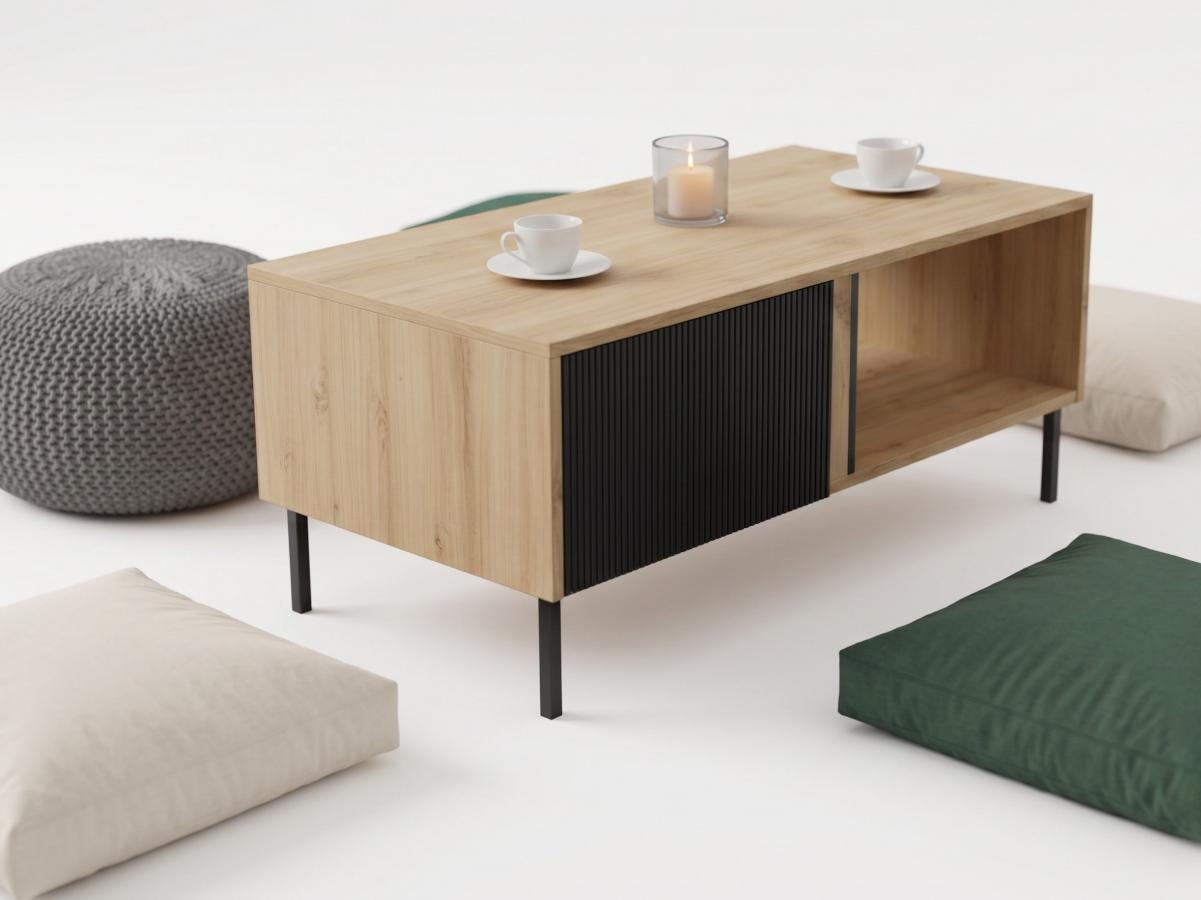 stolik-kawowyarras-08-110x45-cm-z-lamelami Stolik Kawowy Arras 08 110x45 cm | Ława Do Salonu Z Lamelami | Dąb Odwieczny