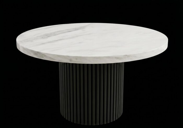 Okrągły stolik Luna 90 cm białe tło
